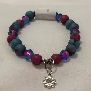 HANDCRAFTED ACAI BEAD CHARM BRACELET